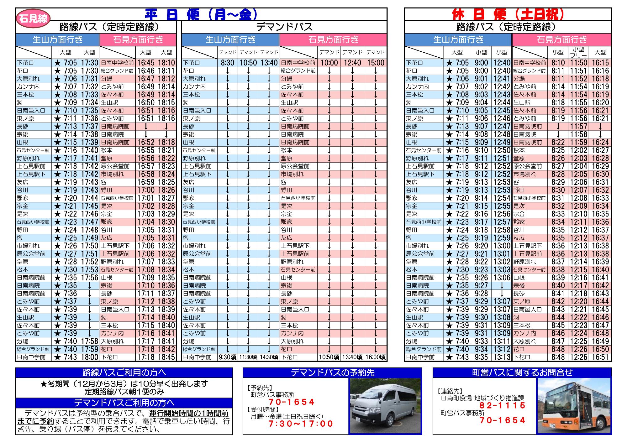 石見線時刻表